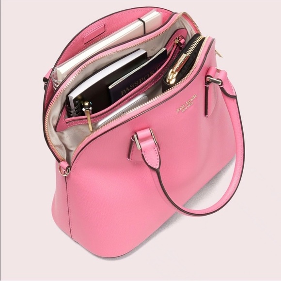 Kate Spade Sylvia Medium Dome Satchel Crossbody Bag-Blustery Pink - Picture 6 of 11